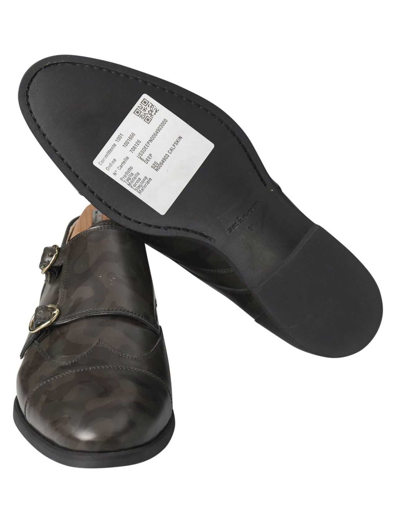 Kiton Green Leather Dress Shoes