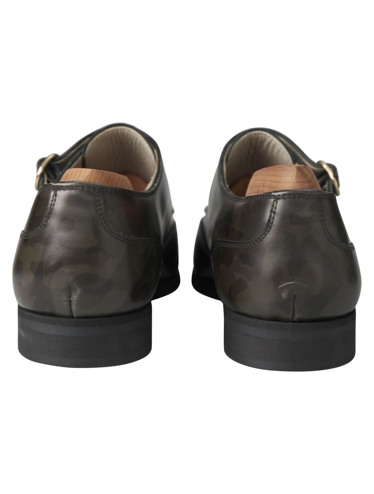 Kiton Green Leather Dress Shoes