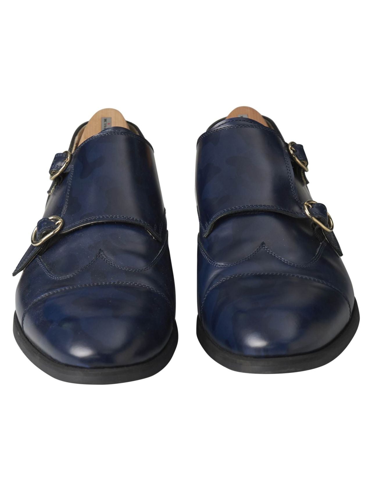 Kiton Blue Leather Dress Shoes