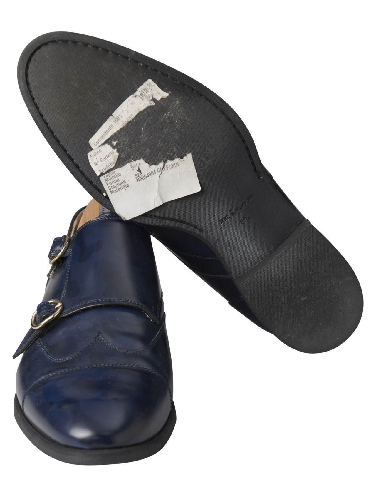 Kiton Blue Leather Dress Shoes