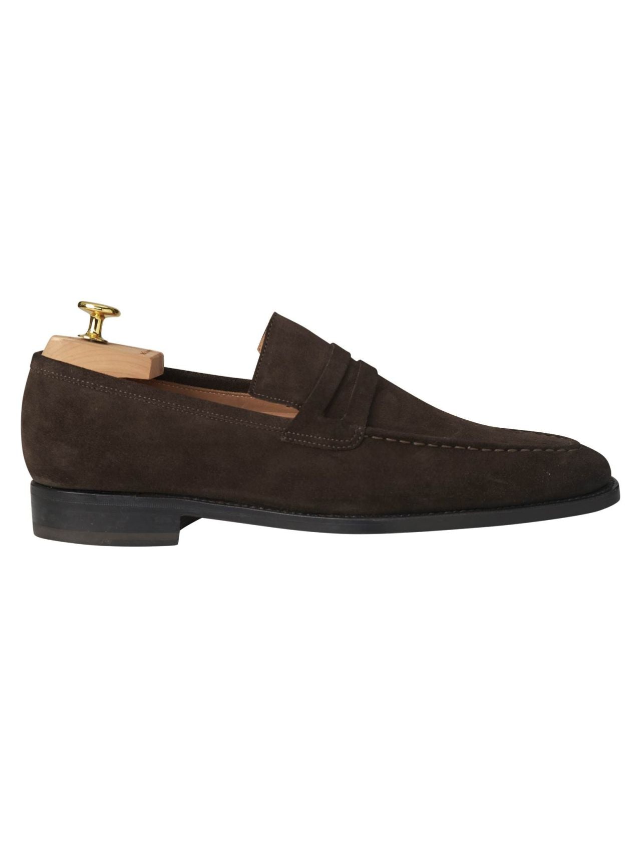 Kiton Brown Leather Suede Loafers
