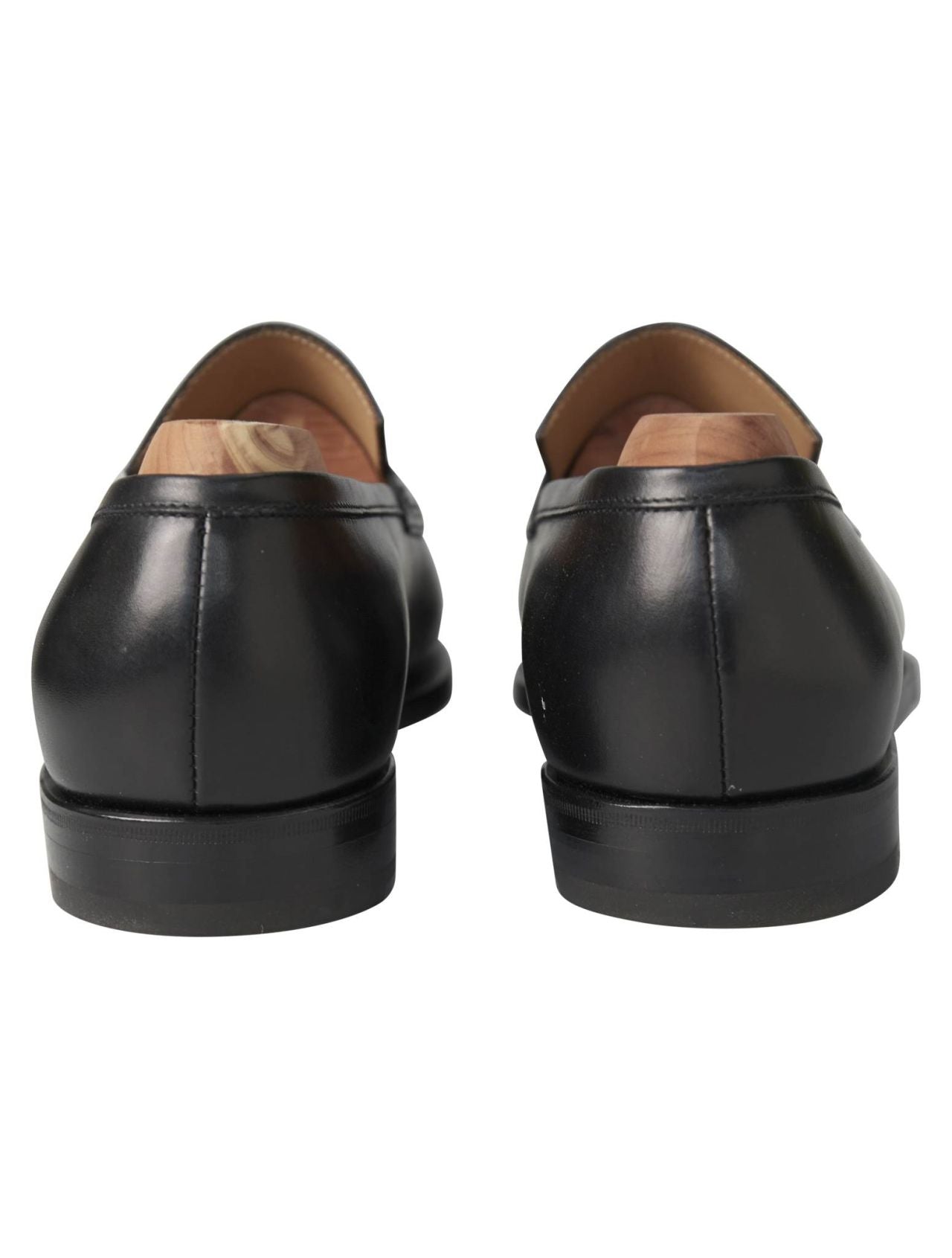 Kiton Black Leather Loafers