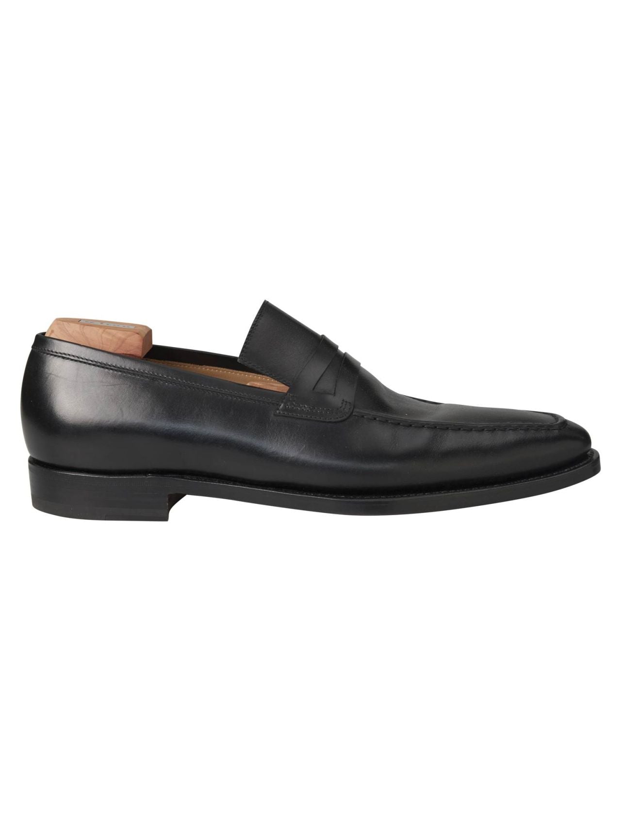 Kiton Black Leather Loafers