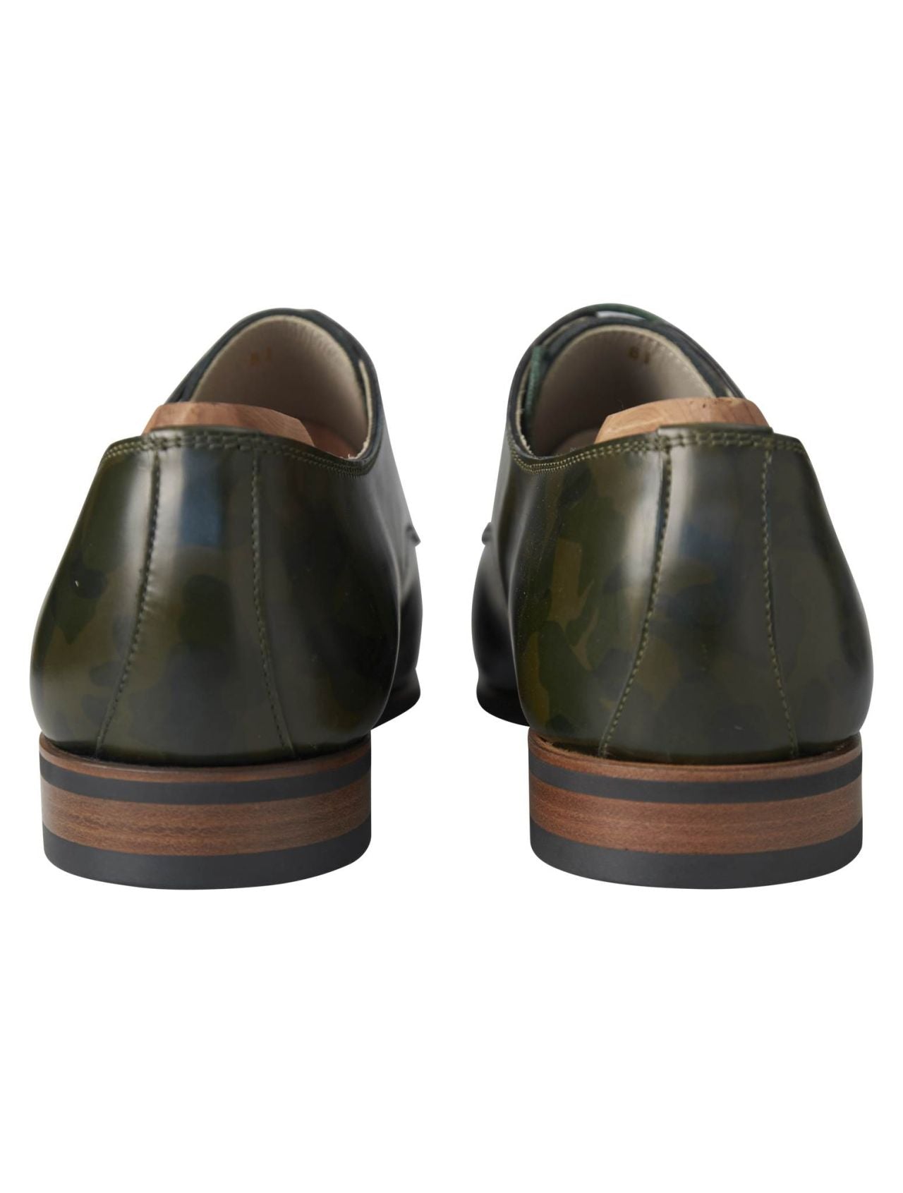 Kiton Green Leather Dress Shoes