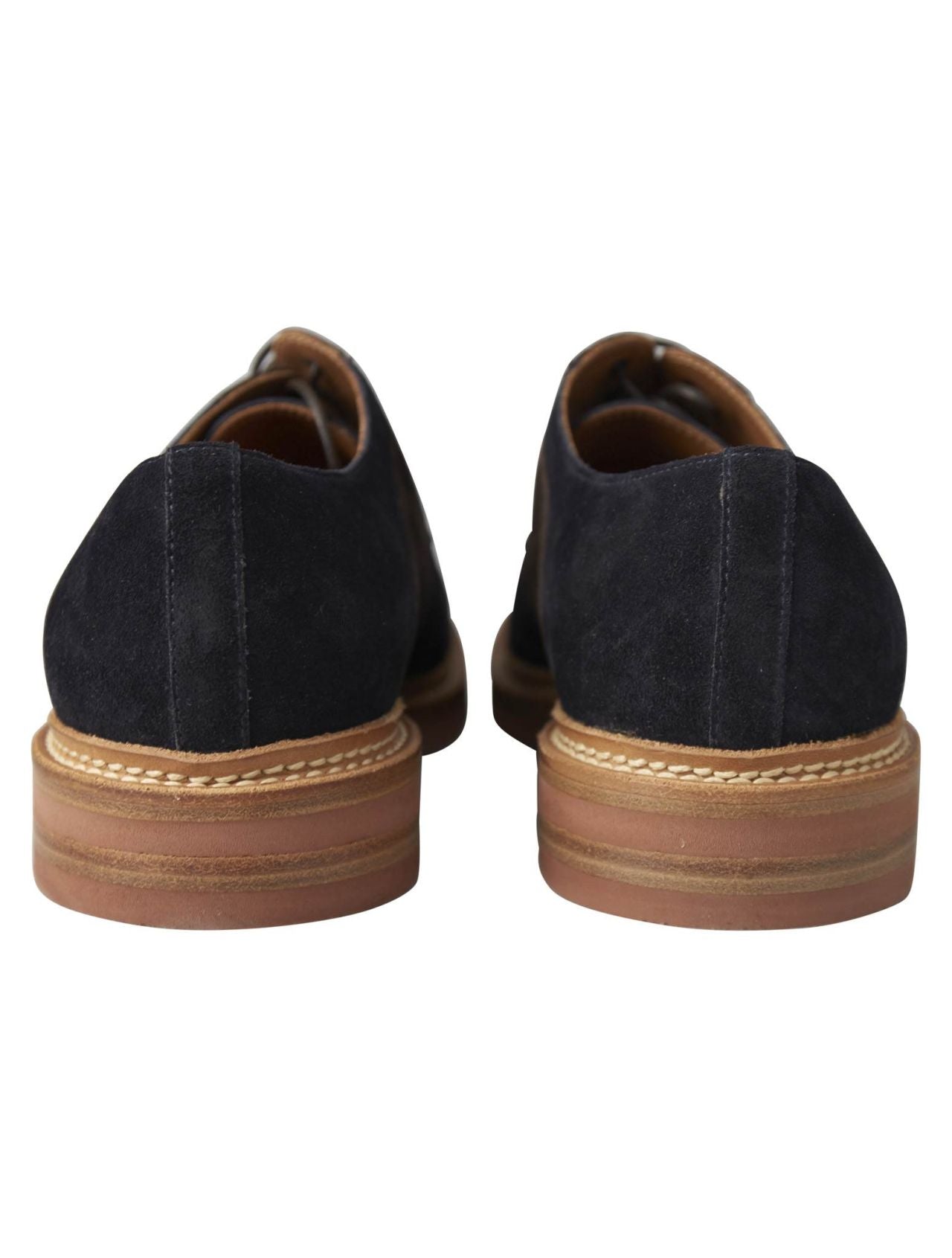 Kiton Blue Brown Leather Suede Dress Shoes