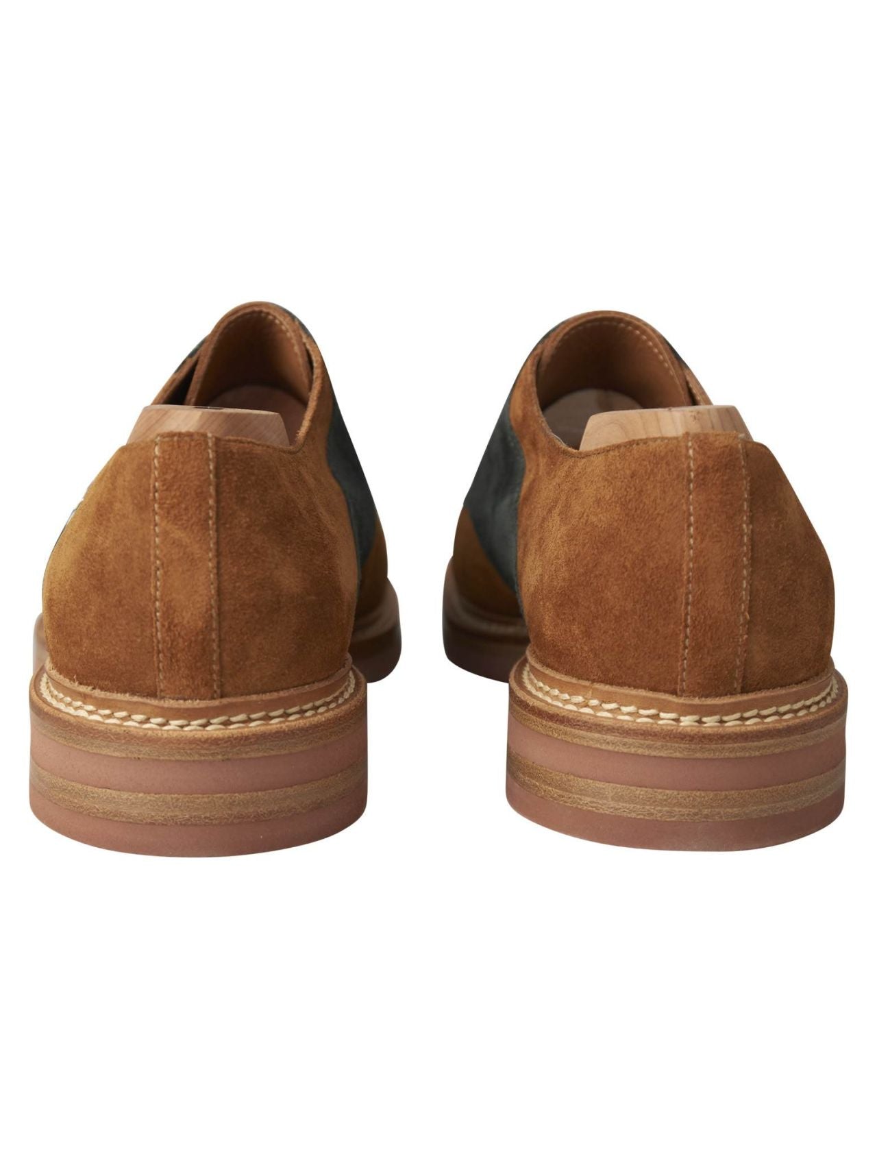 Kiton Brown Green Leather Suede Dress Shoes