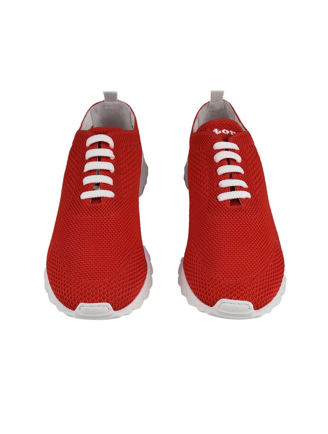 Kiton Red Cotton Ea Sneakers