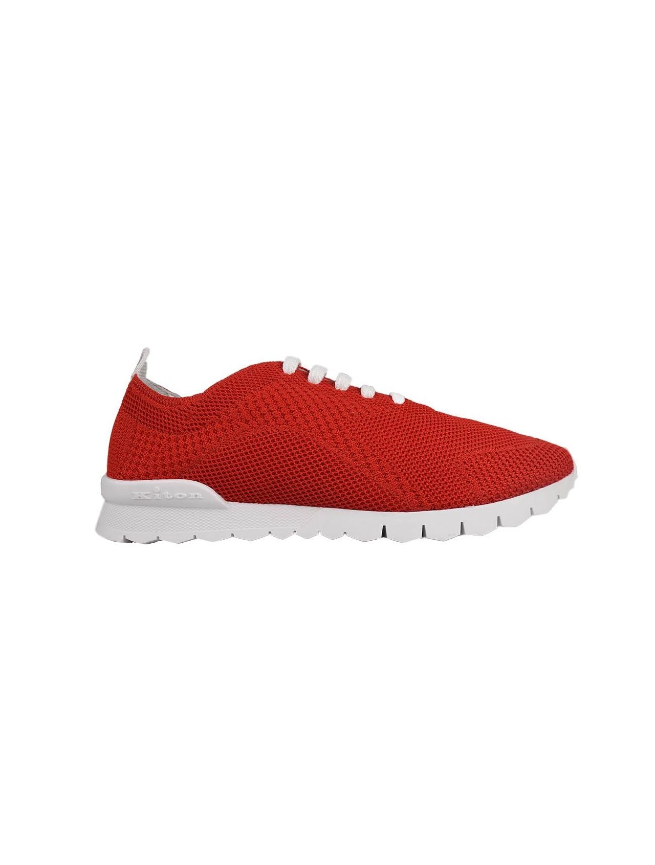 Kiton Red Cotton Ea Sneakers