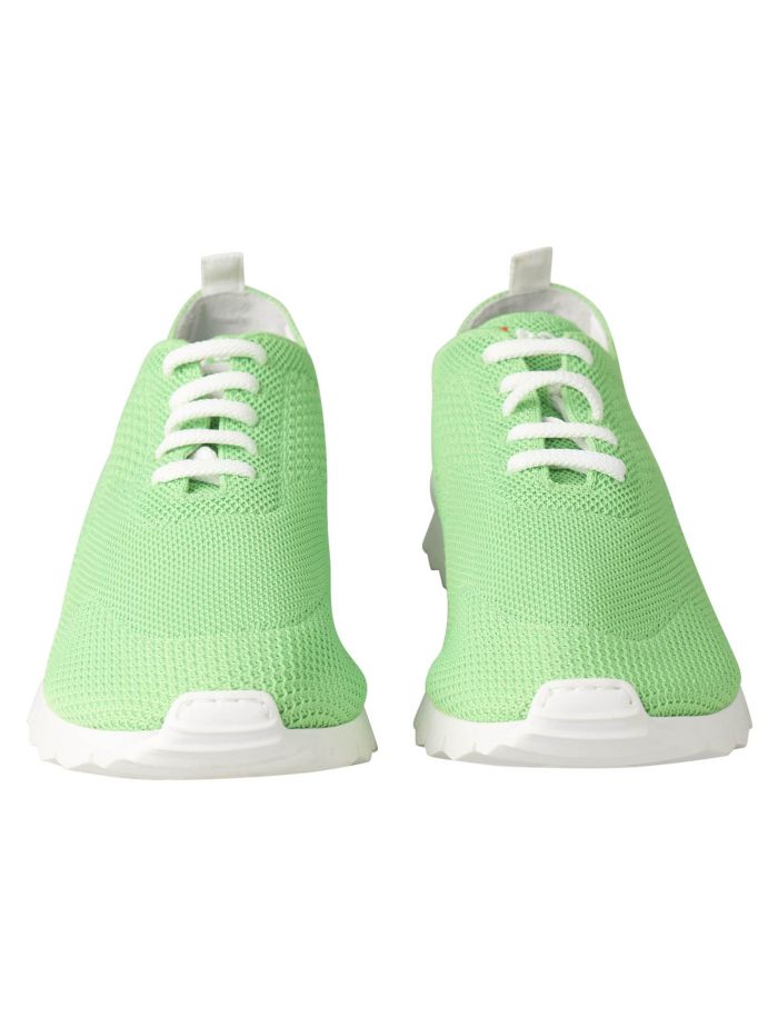 Kiton Green Cotton Ea Sneaker Fits