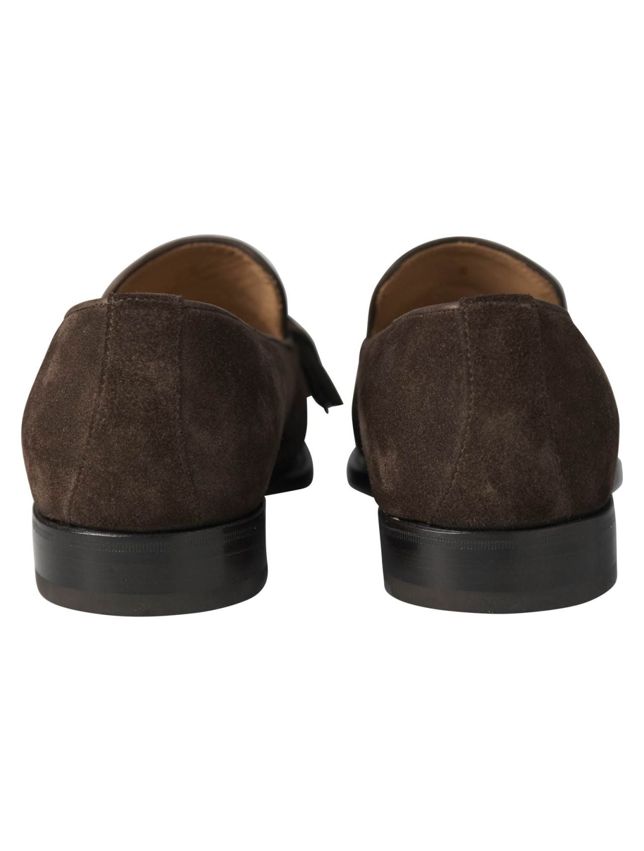 Kiton Brown Leather Suede Loafers