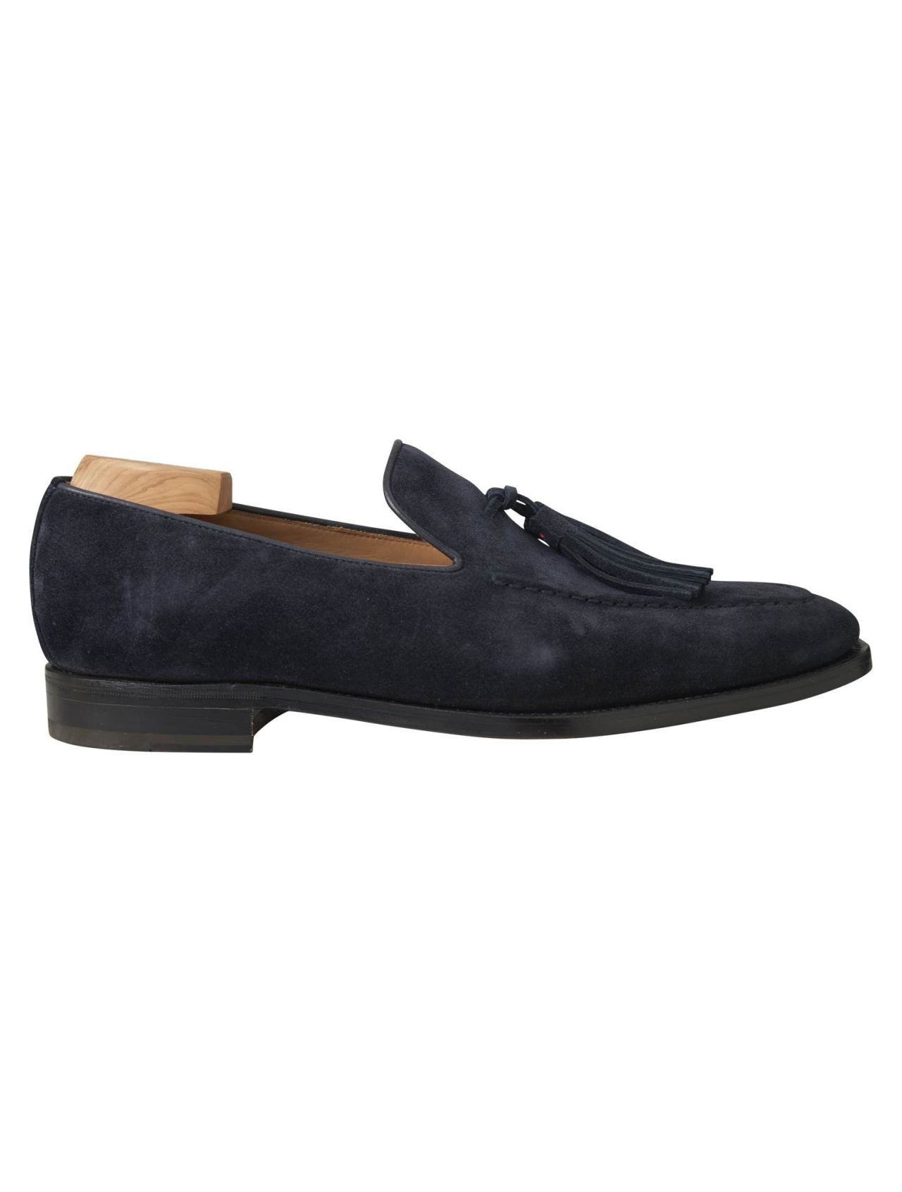 Kiton Blue Leather Suede Loafers