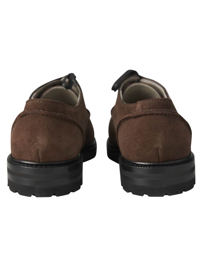Kiton brown Leather Suede Sneaker