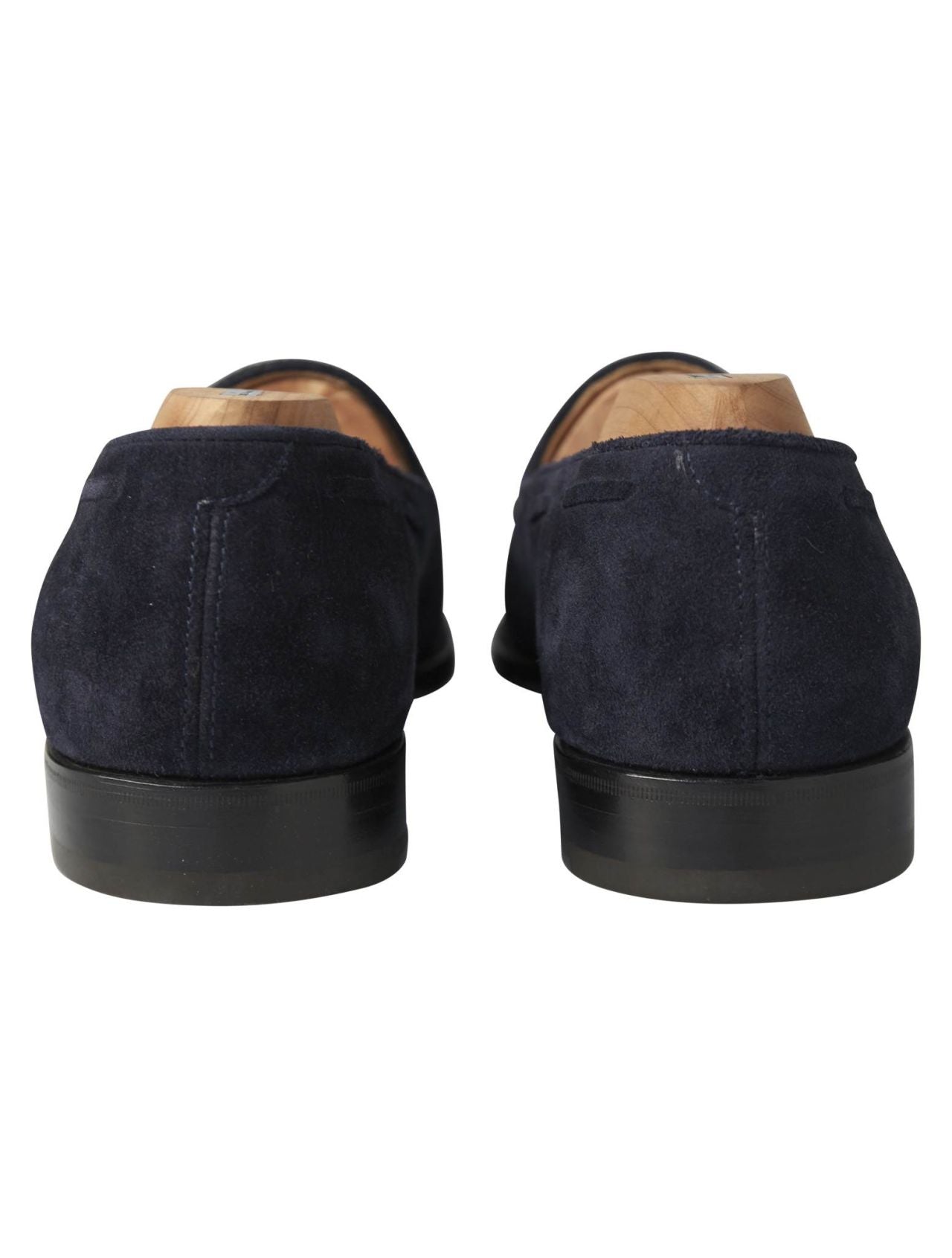 Kiton Blue Leather Suede Loafers