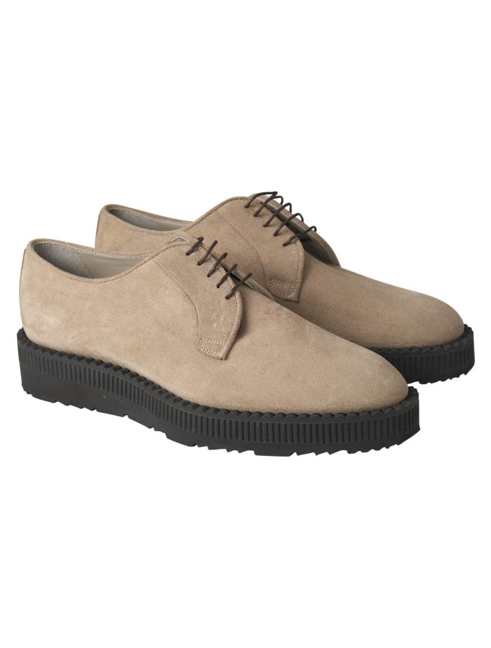 Kiton Beige Leather Suede Sneaker