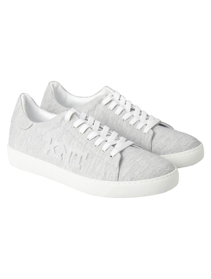 KNT Kiton Gray Cotton Pl Sneaker