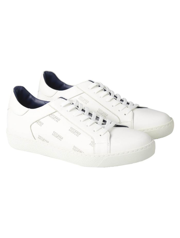 KNT Kiton White Leather Sneaker