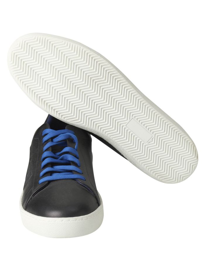 KNT Kiton Black Leather Sneaker