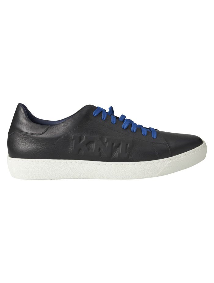 KNT Kiton Black Leather Sneaker