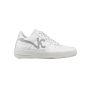 KNT Kiton White Gray Leather Sneakers