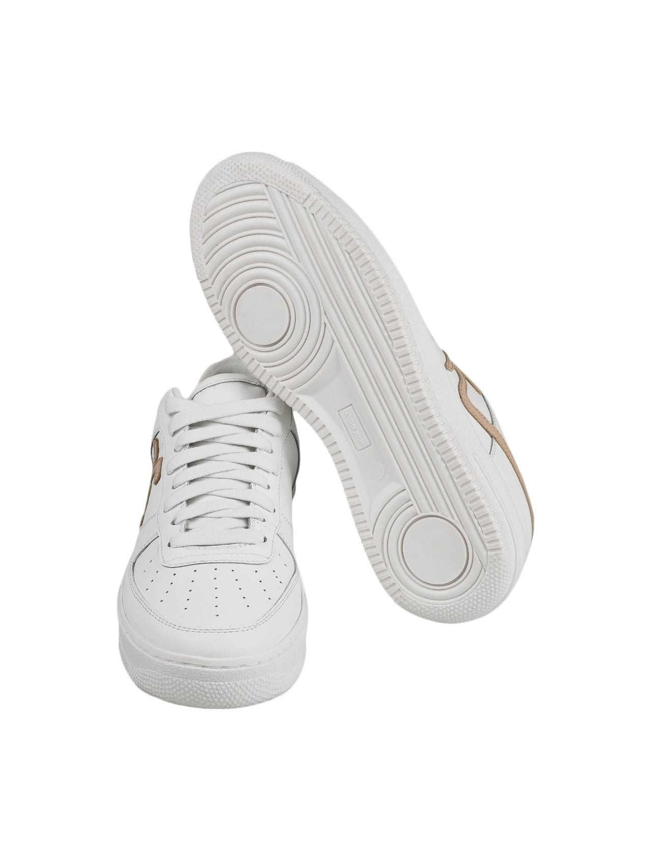 KNT Kiton White Pink Leather Sneakers