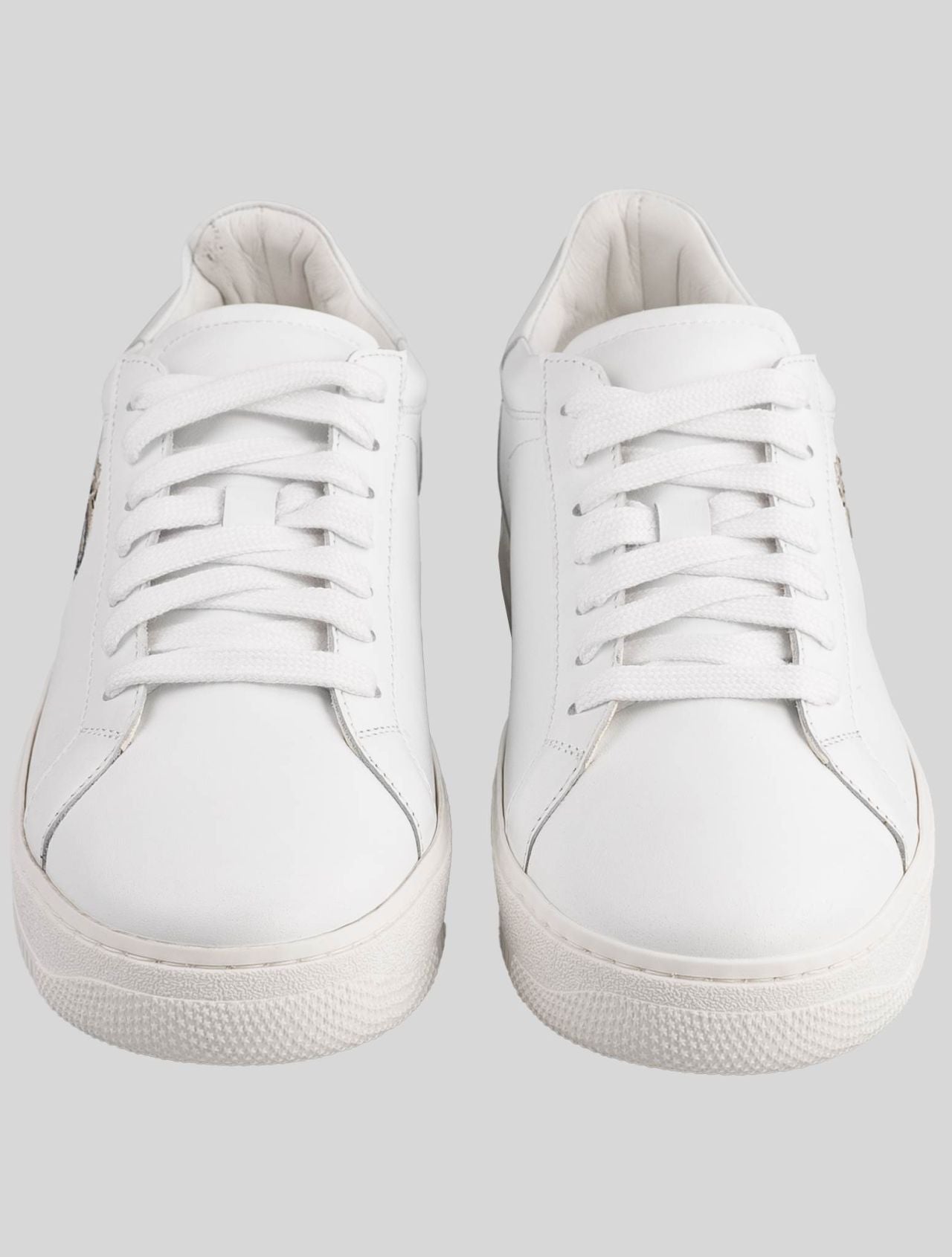 KNT Kiton White Leather Sneakers Special Edition