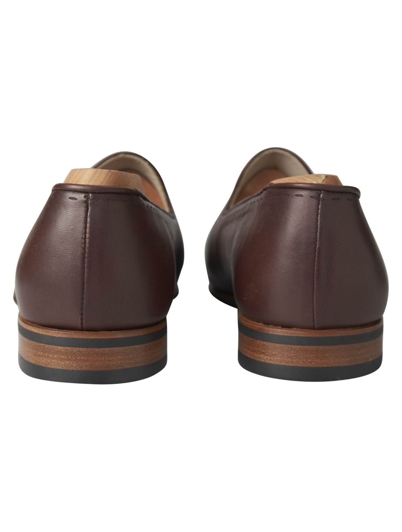 Kiton Brown Leather Loafers