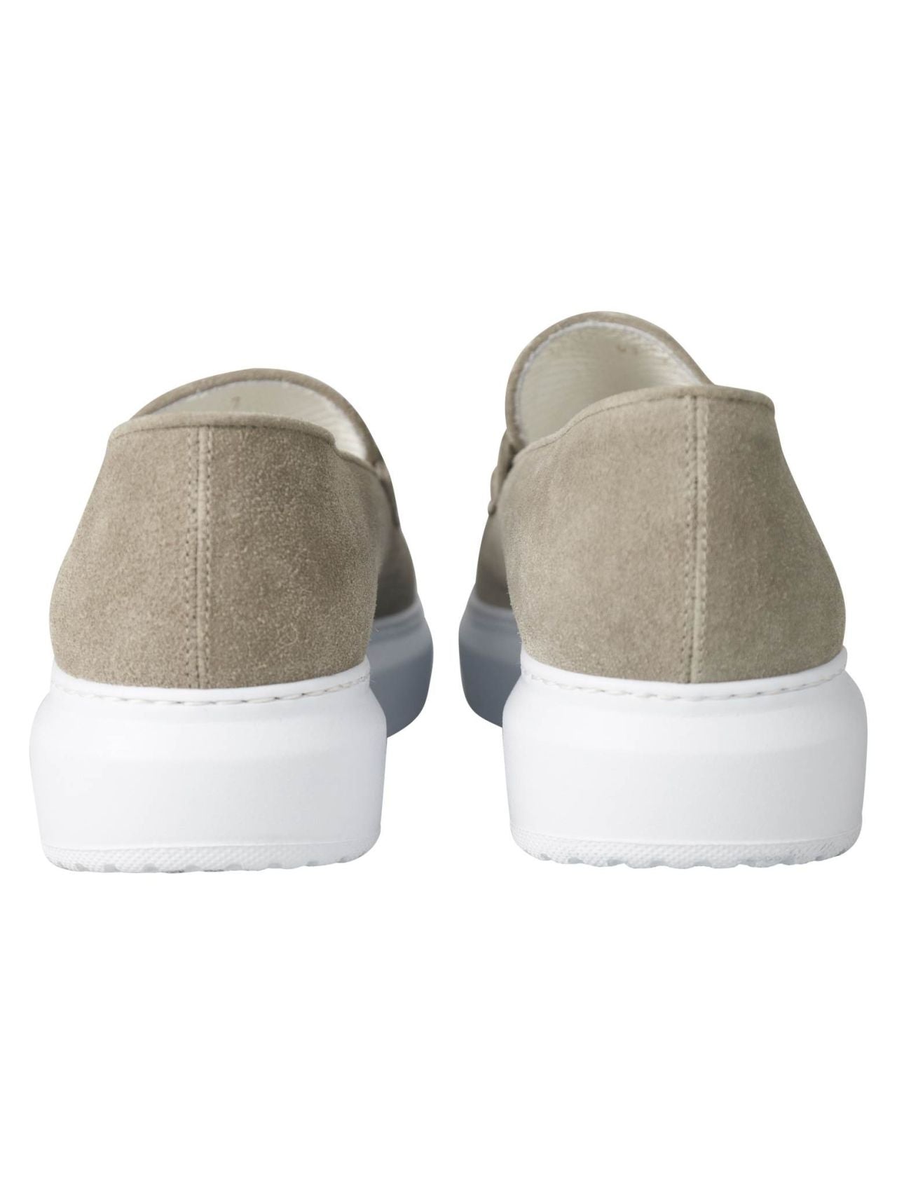 Kiton Beige Leather Suede Loafers