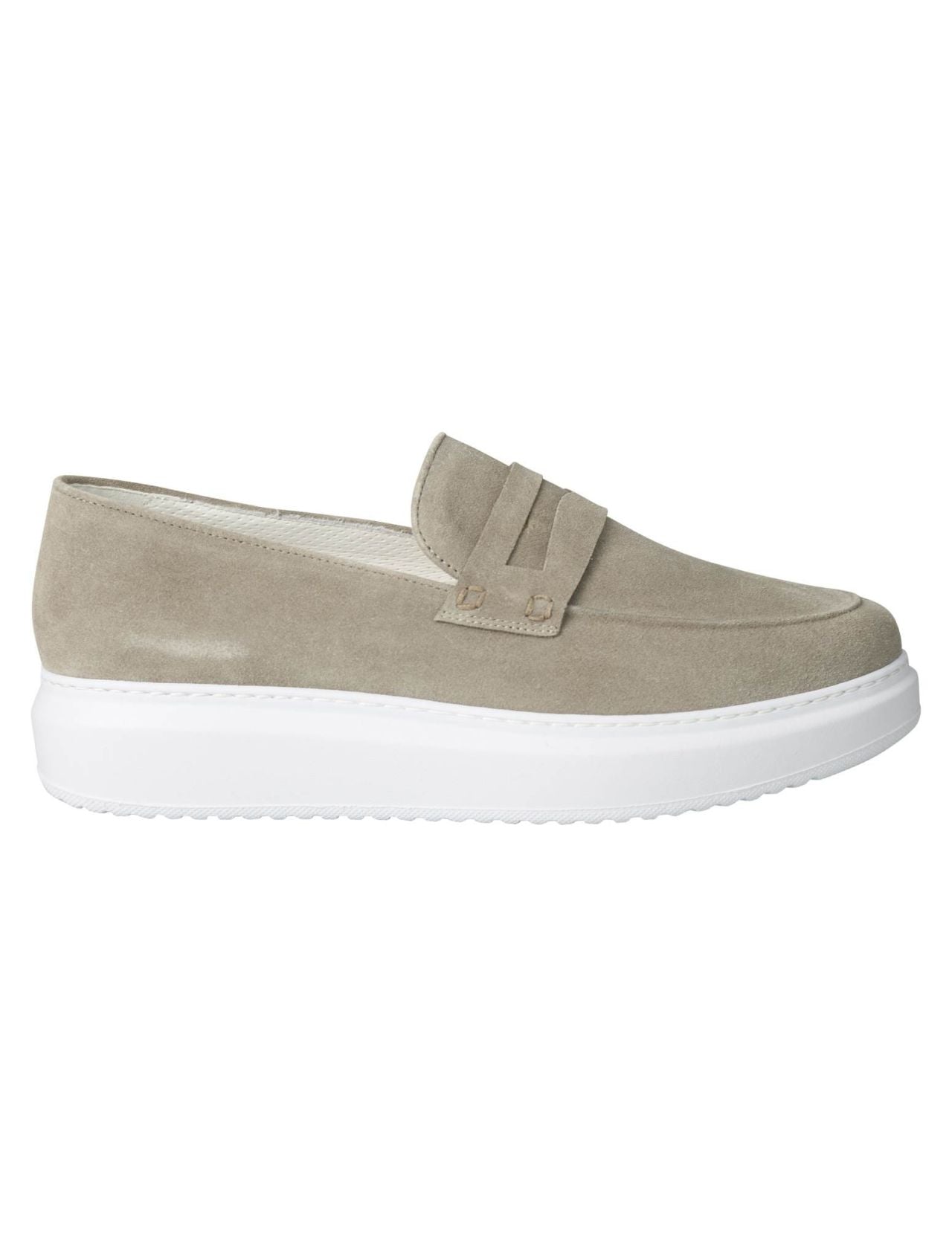 Kiton Beige Leather Suede Loafers