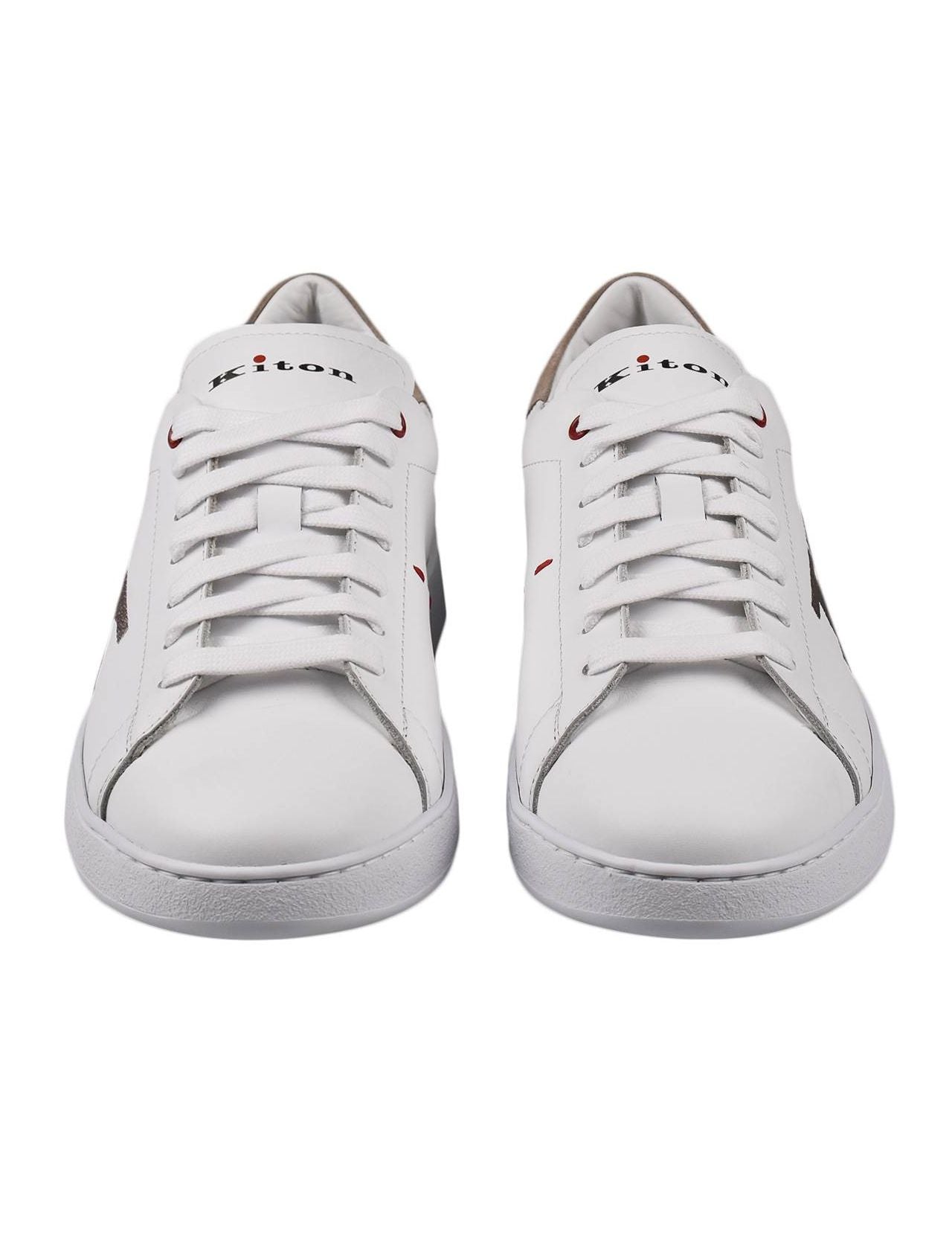 Kiton White Leather Sneakers