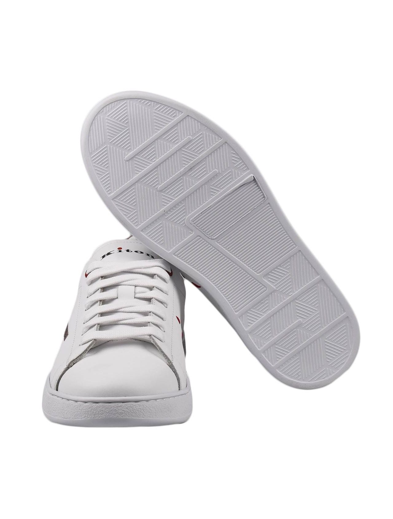 Kiton White Leather Sneakers