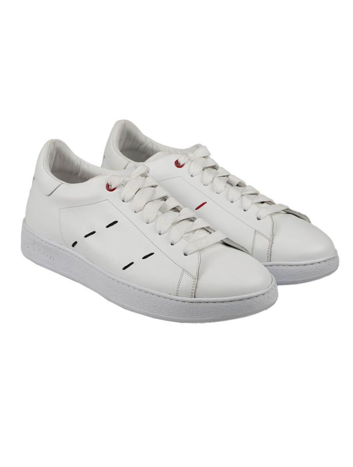 Kiton White Leather Sneakers