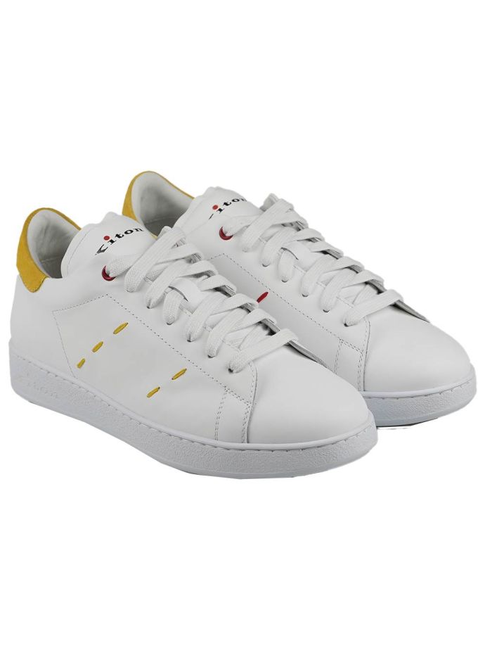 Kiton White Leather Sneakers
