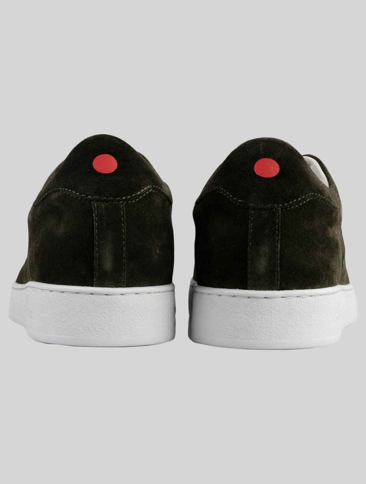 Kiton Green Leather Suede Sneakers