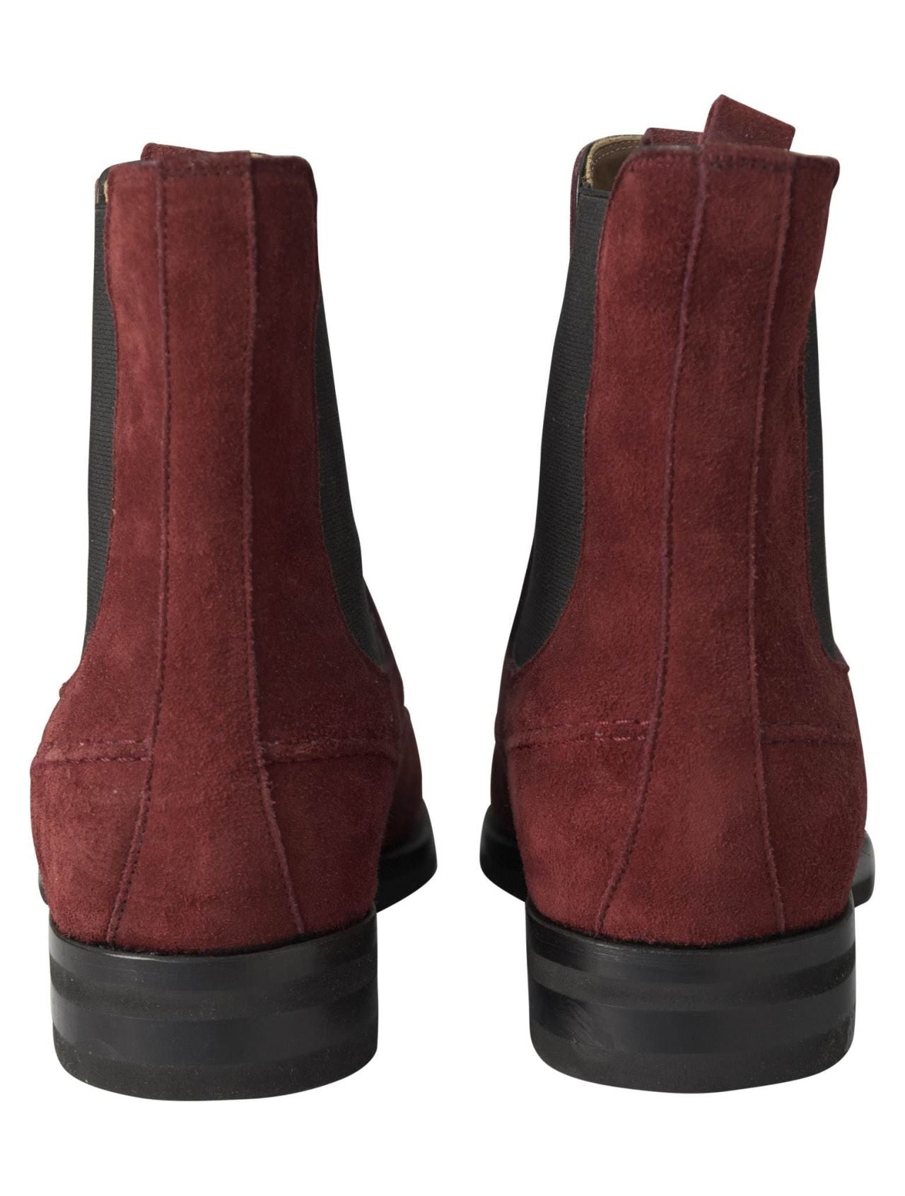 Kiton Burgundy Leather Suede Boots Shoes
