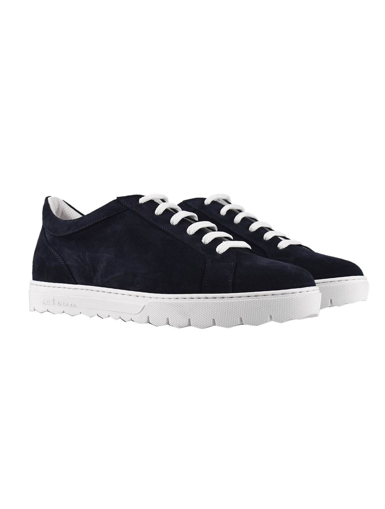 Kiton Blue Leather Calf Shoes