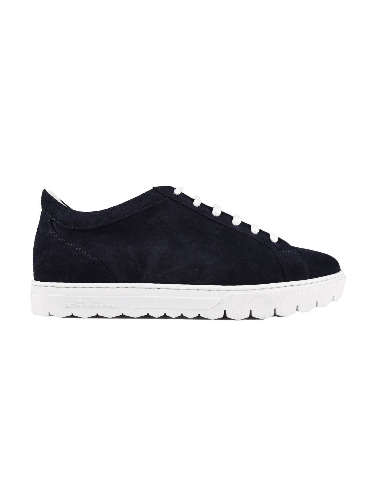 Kiton Blue Leather Calf Shoes