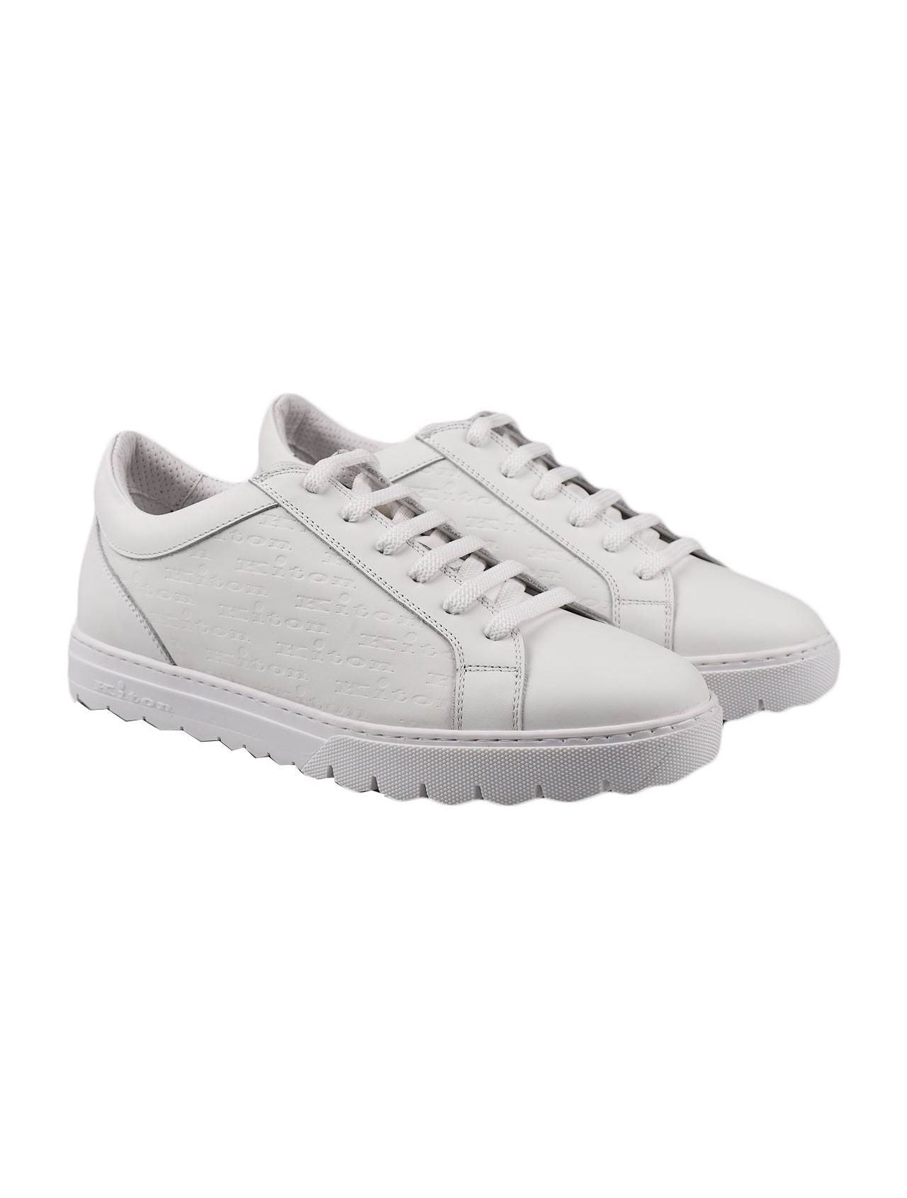 Kiton White Leather Sneakers