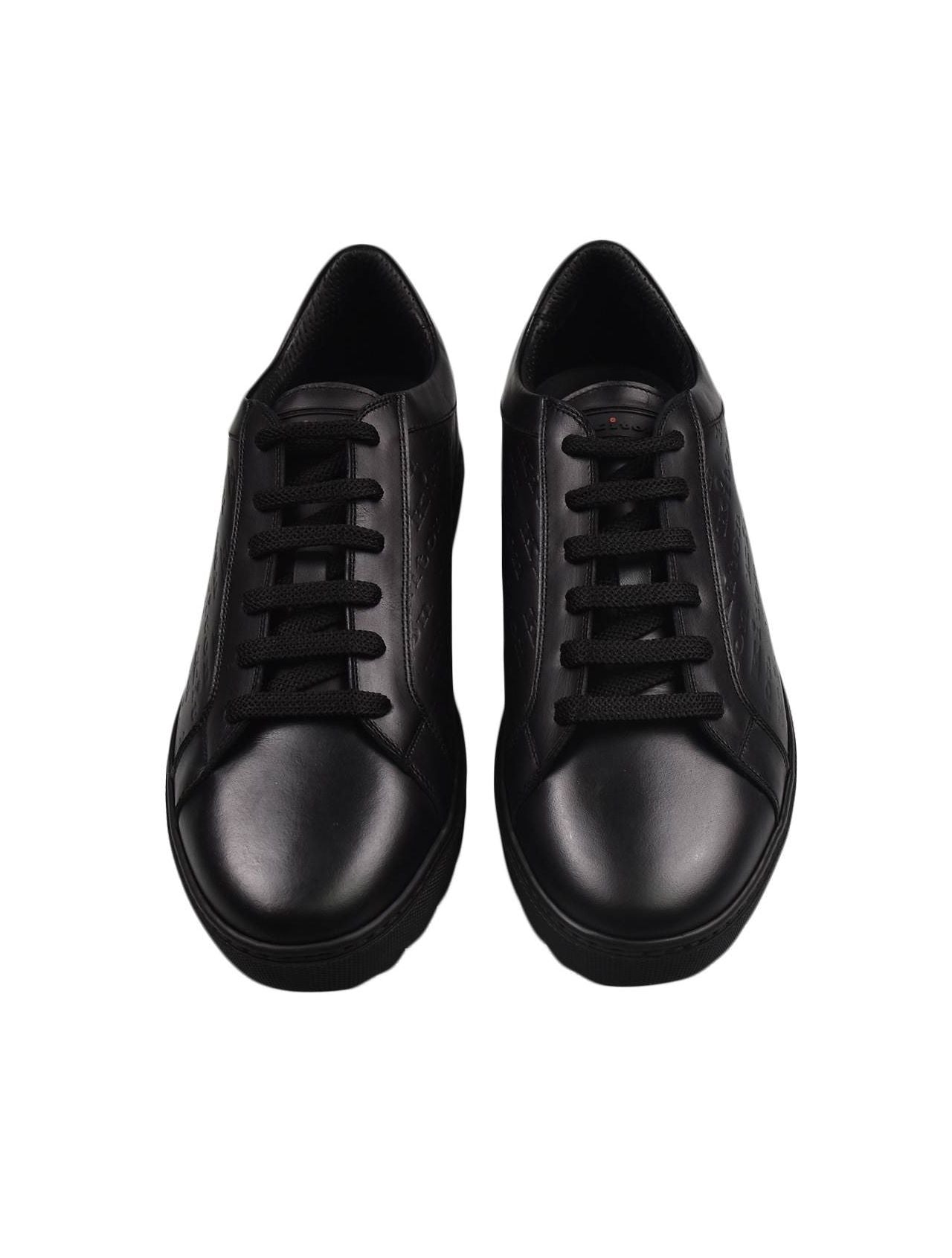 Kiton Black Leather Calf Shoes