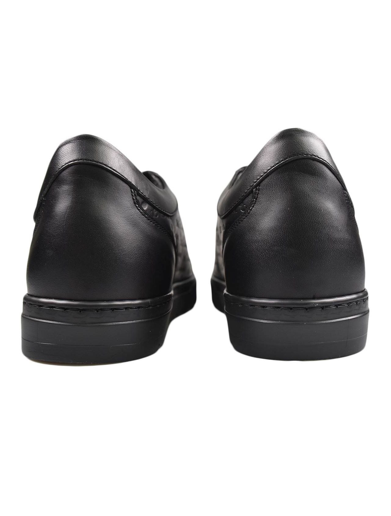 Kiton Black Leather Calf Shoes