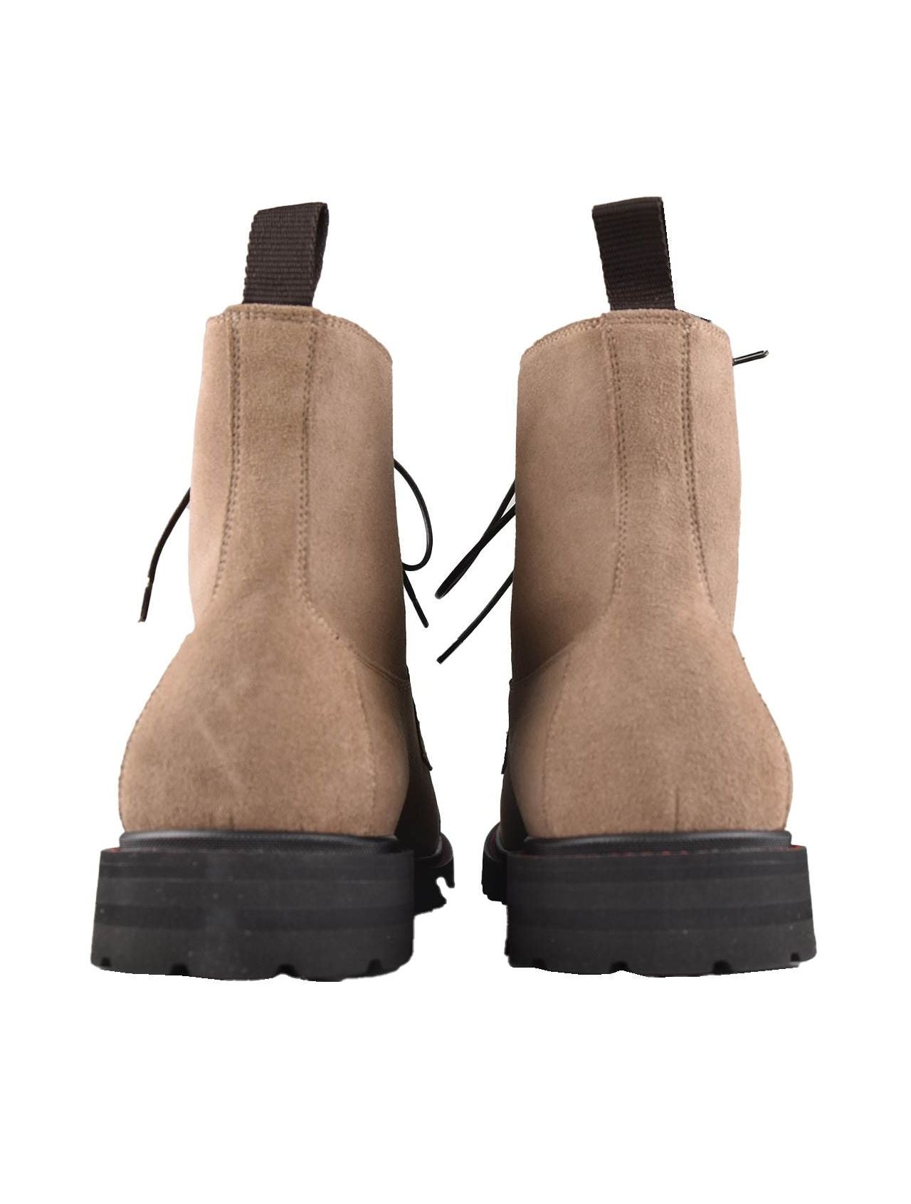 Kiton Beige Leather Calf Boots Shoes