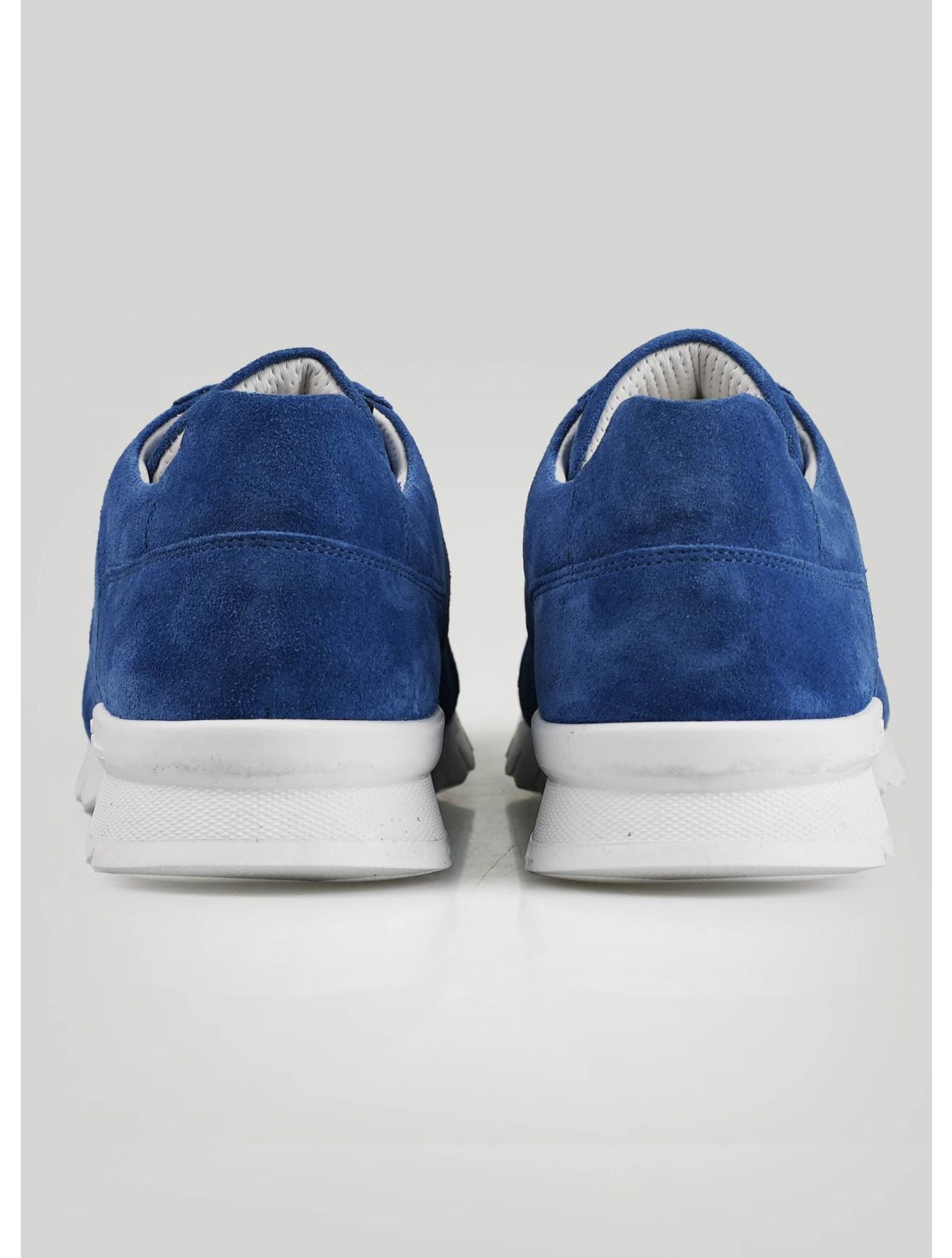 Kiton Light Blue Leather Suede Sneakers
