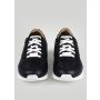 Kiton Dark Blue Leather Fur Sheepskin Sneakers