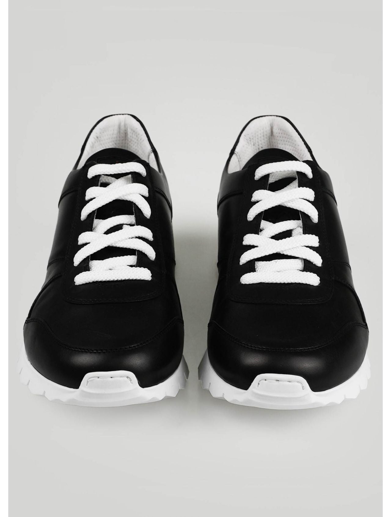 Kiton Black Leather Sneakers