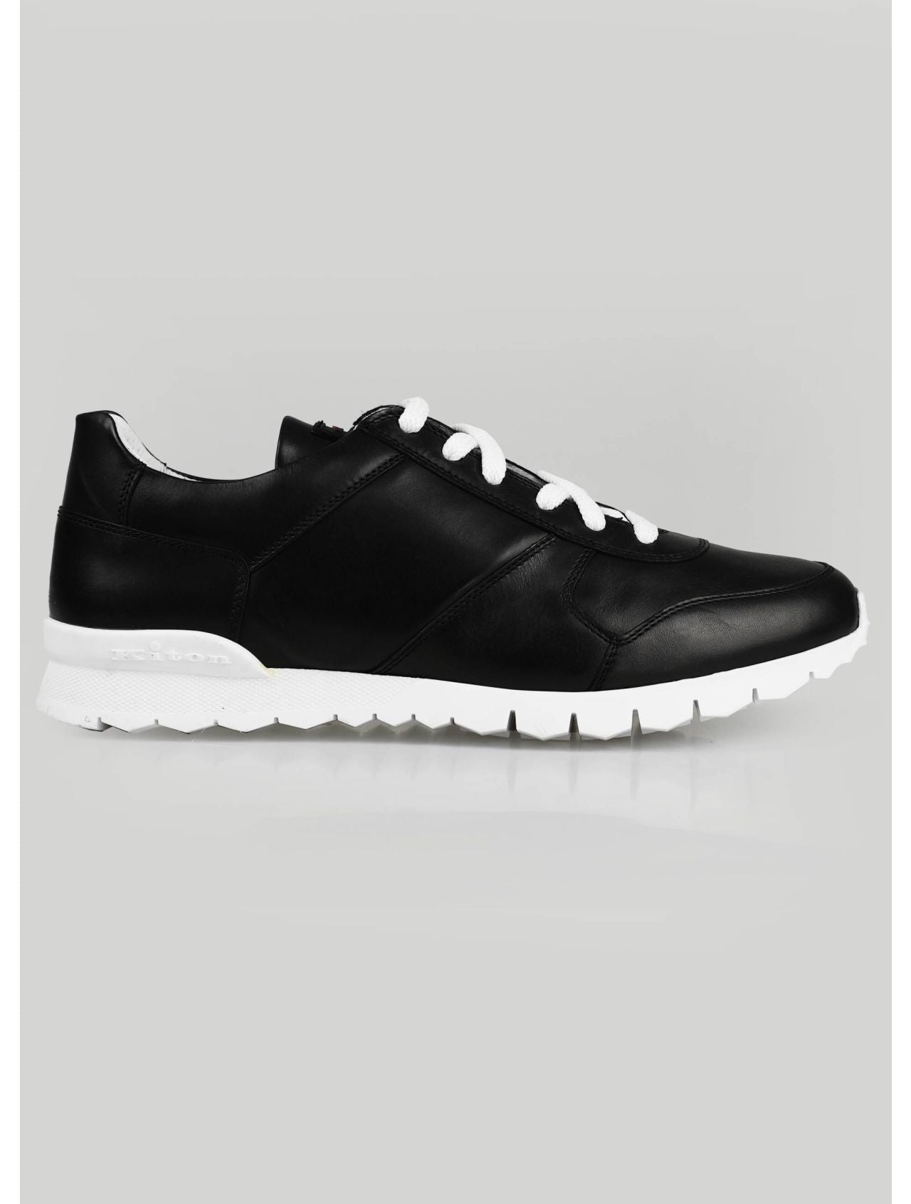 Kiton Black Leather Sneakers