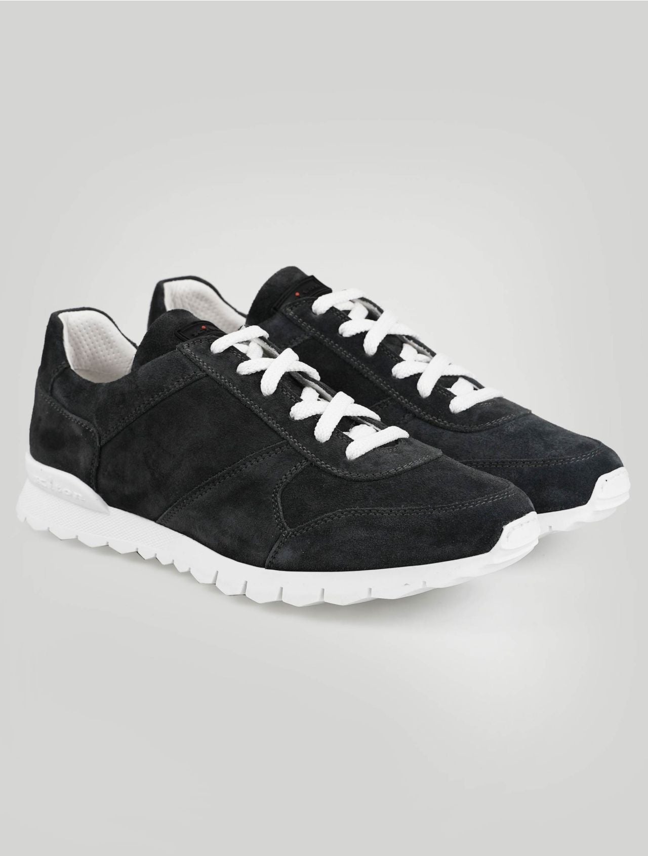 Kiton Dark Gray Leather Suede Sneakers
