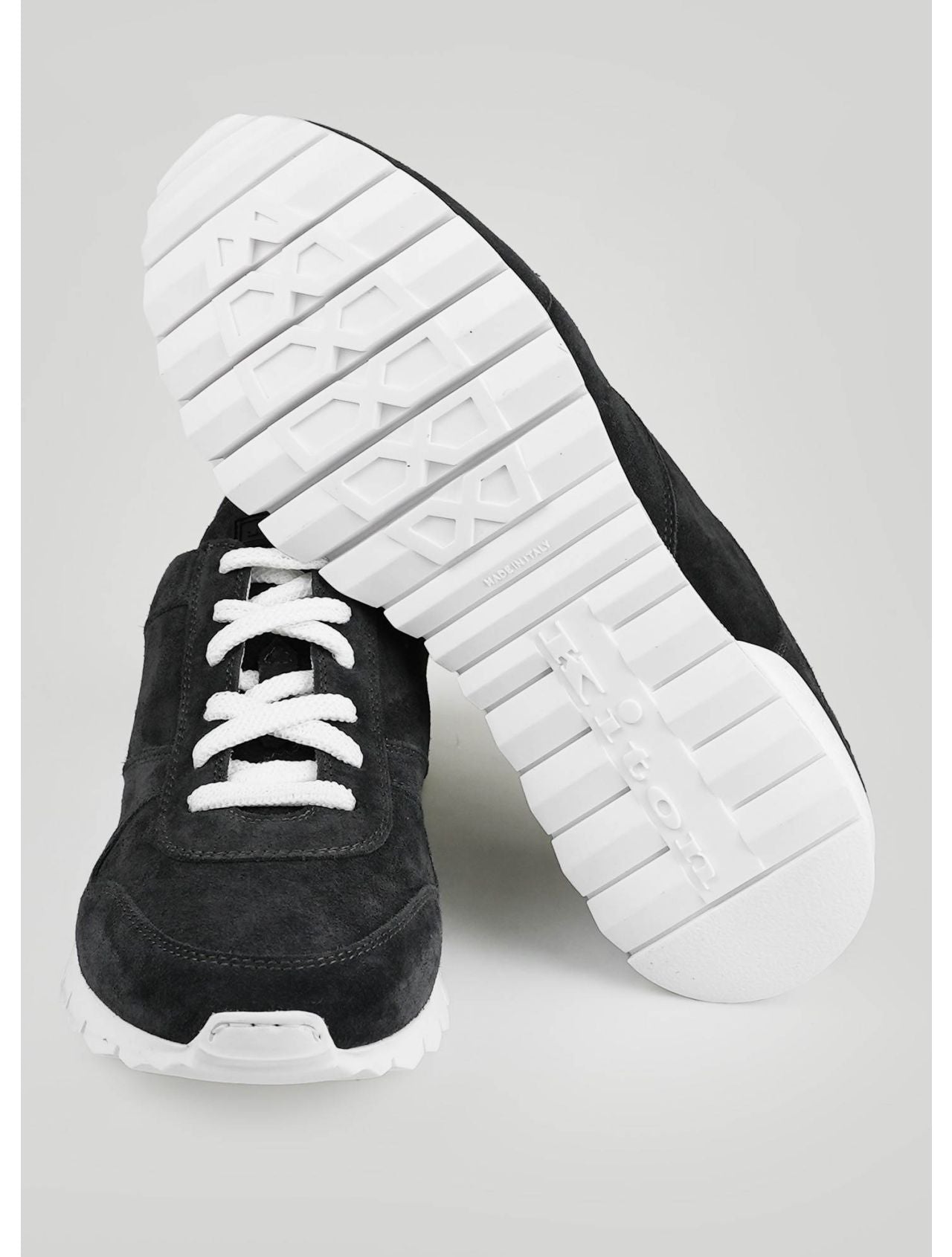 Kiton Dark Gray Leather Suede Sneakers