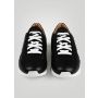 Kiton Black Leather Fur Sheepskin Sneakers