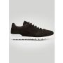 Kiton Dark Brown Leather Suede Sneakers