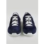Kiton Blue Leather Suede Sneakers