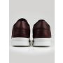 Kiton Burgundy Leather Fur Sheepskin Sneakers